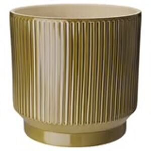 IKEA HONUNGSPALM Green 7.5" Stoneware Pot Retro Style All-Weather Durability